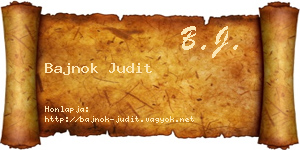 Bajnok Judit névjegykártya
